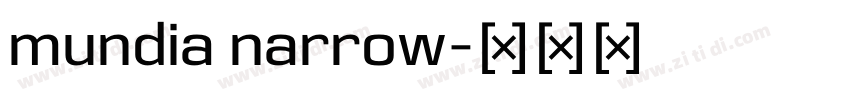 mundia narrow字体转换